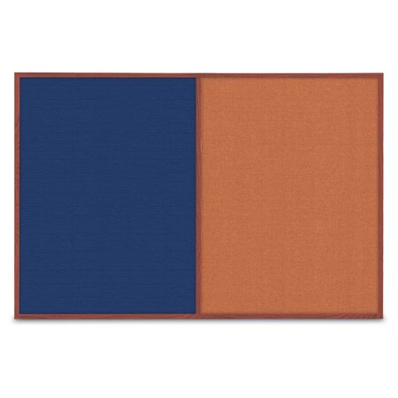 United Visual Products Slim Style Indoor Enclosed Corkboard, 42 UVRDS42SBH-BRONZE-APRICOT